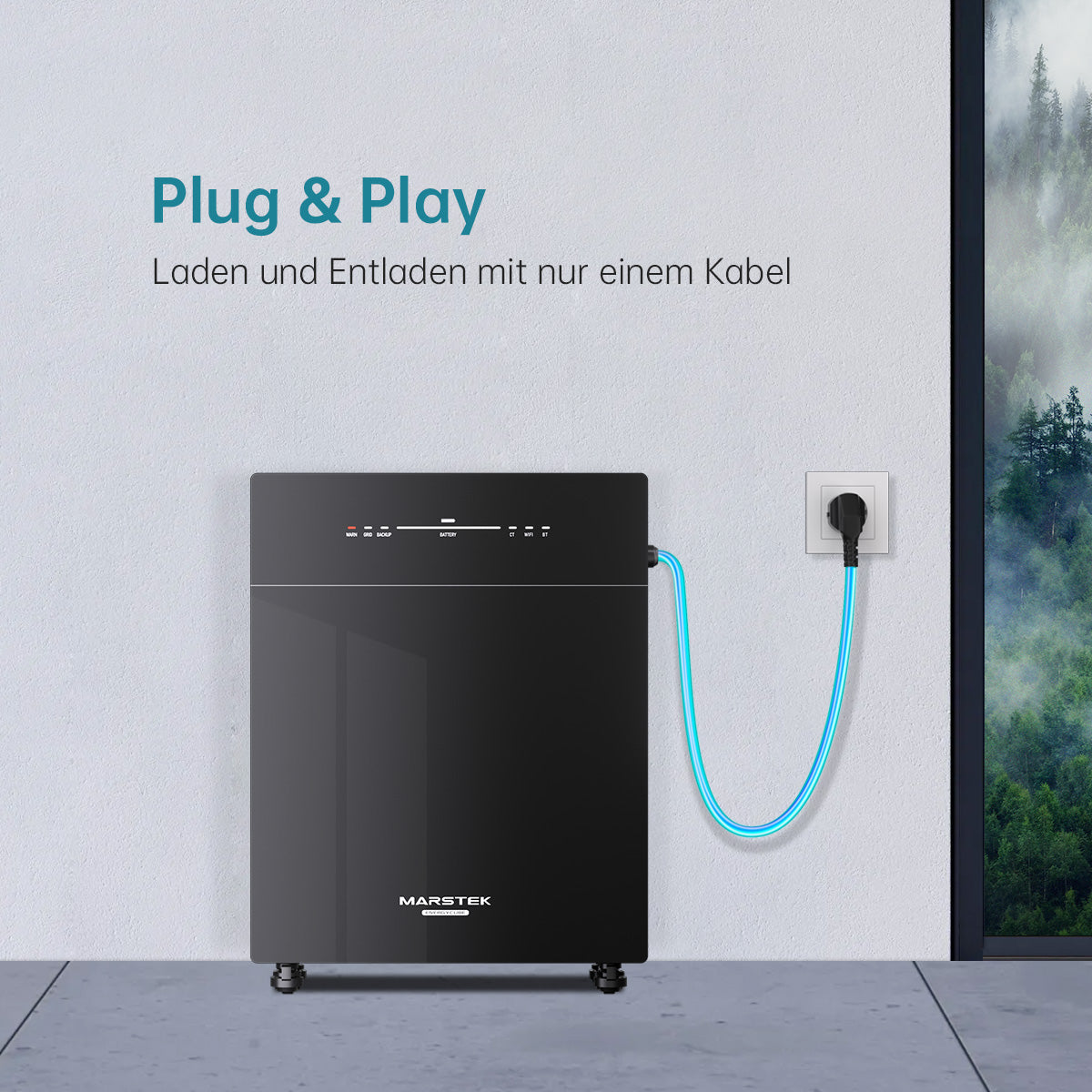 Plug & Play Laden und Entladen mit nur einem Kabel